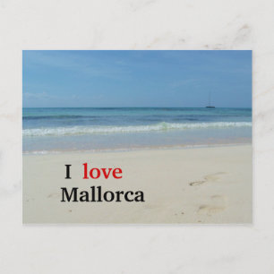I kärlek Mallorca Beach Vykort