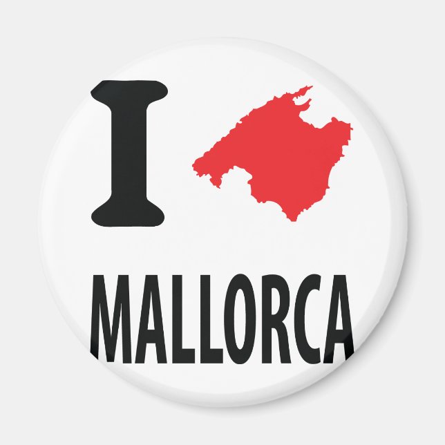 I kärlek Mallorca-konturikon Magnet (Framsidan)