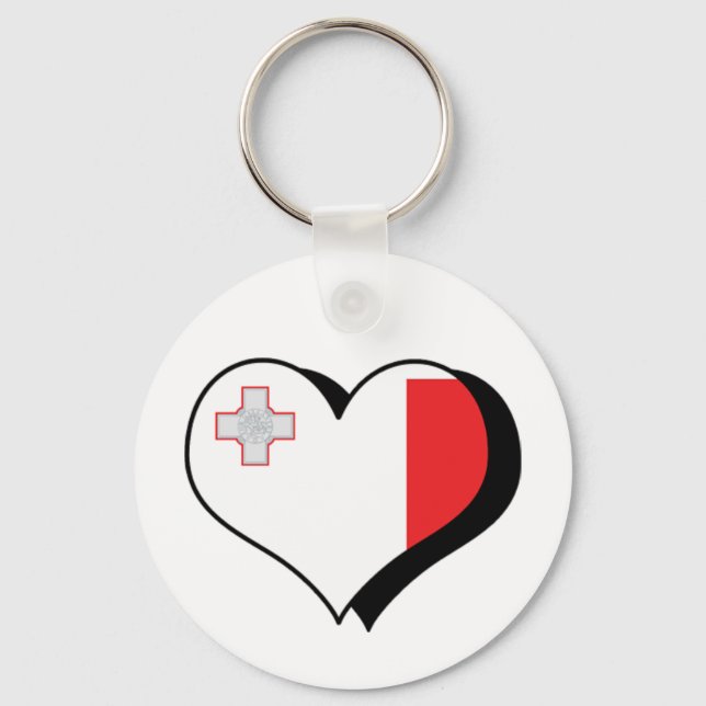 I Kärlek Malta Keychain Nyckelring (Framsida)