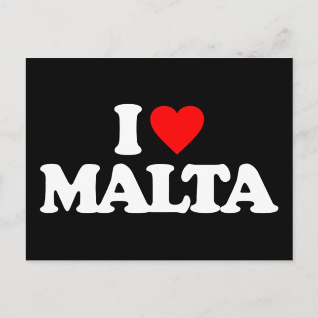 I KÄRLEK MALTA VYKORT (Framsida)