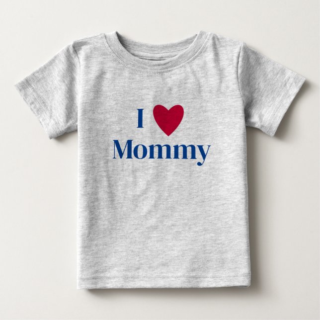 I kärlek mamma baby-skjorta t shirt (Framsida)
