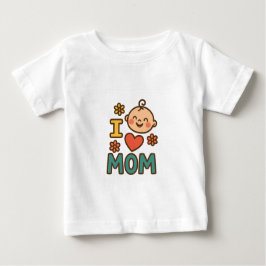 I Kärlek Mamma Baby T-Shirt - Cute Mor-dagen