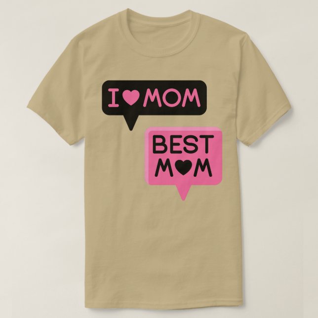 i kärlek mamma bästa mamma t shirt (Design framsida)