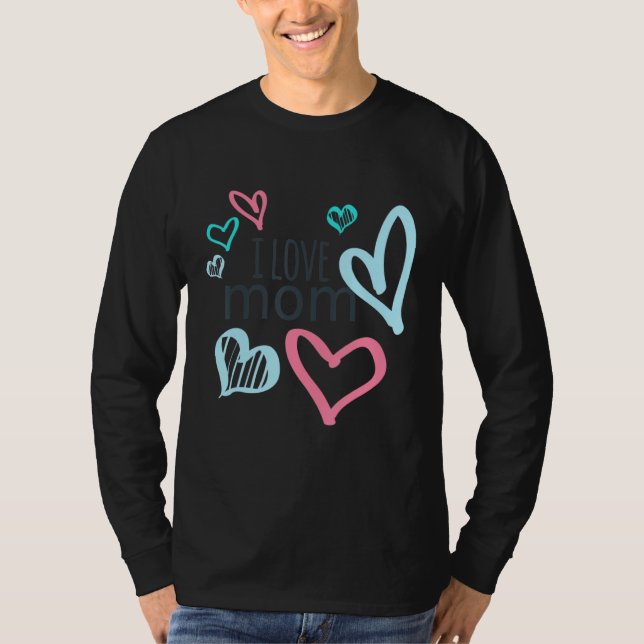 I Kärlek Mamma Essential Heart T Shirt (Framsida)