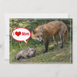 I Kärlek Mamma Heart och Text Julkort