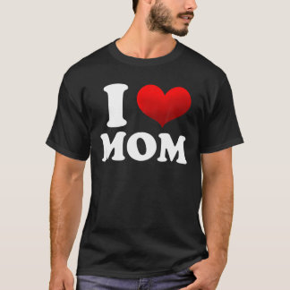 I Kärlek Mamma, Hett Mamma Funny Älskare T Shirt