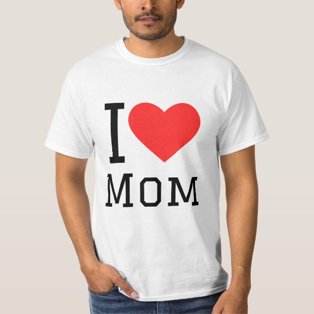 I kärlek mamma-kvadratdekal t shirt (Framsida)