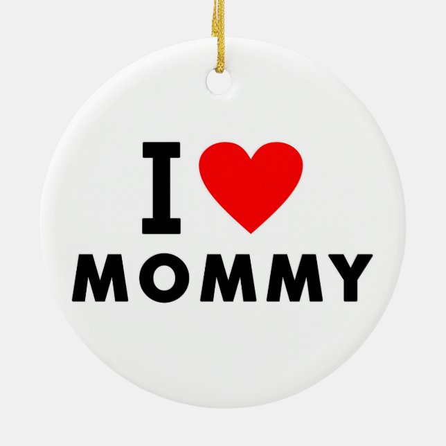 i kärlek mamma mamma-textmeddelande mor-symbol julgransprydnad keramik (Baksidan)