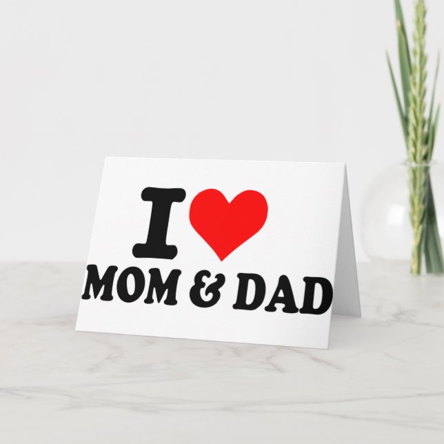 I kärlek mamma och pappa helgkort (Framsida)