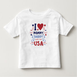 I Kärlek Mamma pappa och USA T Shirt