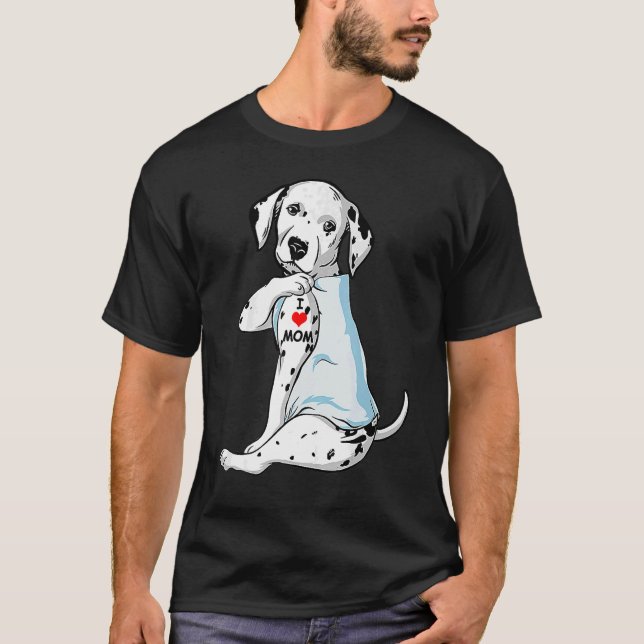 I Kärlek Mamma Tatto Dalmatien Mamma Hund Kvinnor  T Shirt (Framsida)