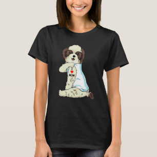 I Kärlek Mamma Tatto Lhasa Apso Mamma Hund Kvinnor T Shirt