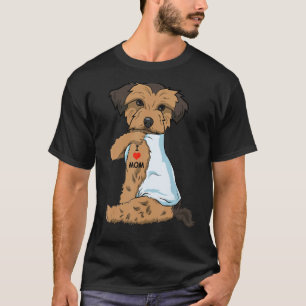 I Kärlek Mamma Tatto Morkie Mamma Hund älskare Kvi T Shirt