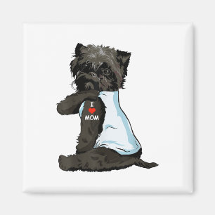 I Kärlek Mamma Tattoo Affenpinscher Mamma Hund äls Magnet