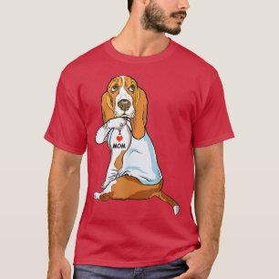 I Kärlek Mamma Tattoo Basset Hound Mamma Hund älsk T Shirt