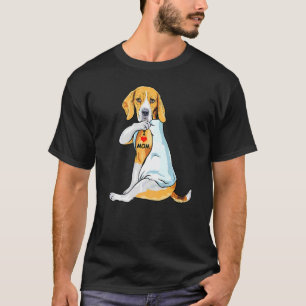 I Kärlek Mamma Tattoo Beagle Mamma Hund Kvinnor T Shirt
