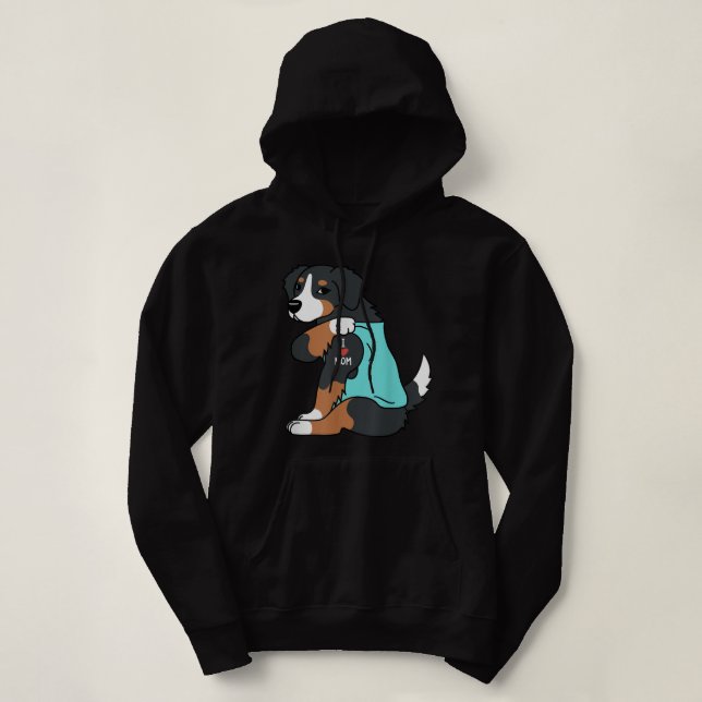 I Kärlek Mamma Tattoo Bernese Mountain Hund Funny  T Shirt (Design framsida)
