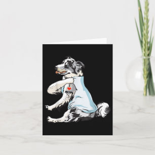 I Kärlek Mamma Tattoo Blue Merle Collie Mamma Hund Kort