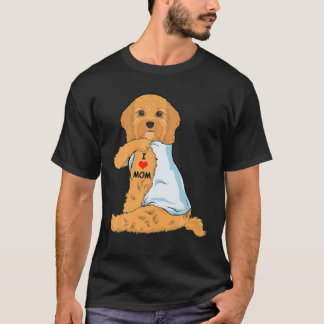 I Kärlek Mamma Tattoo Cavoodle Mamma Hund älskare T Shirt