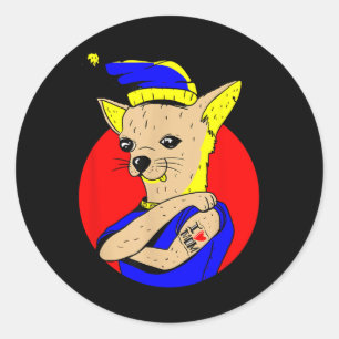 I Kärlek Mamma Tattoo Chihuahua Hund Cute Mor D Runt Klistermärke
