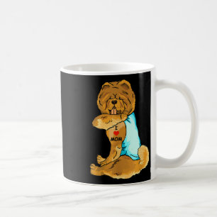 I Kärlek Mamma Tattoo Chow Chow Mamma Hund älskare Kaffemugg