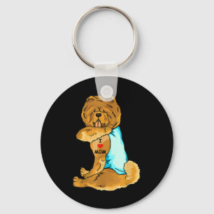 I Kärlek Mamma Tattoo Chow Chow Mamma Hund älskare Nyckelring