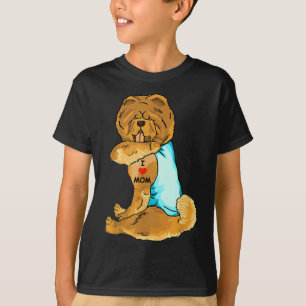 I Kärlek Mamma Tattoo Chow Chow Mamma Hund älskare T Shirt