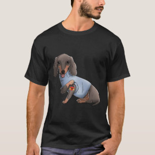 I Kärlek Mamma Tattoo Dachshund Mamma Mor S-dagen T Shirt