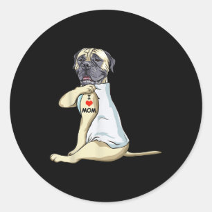 I Kärlek Mamma Tattoo English Mastiff Mamma Hund ä Runt Klistermärke