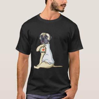 I Kärlek Mamma Tattoo English Mastiff Mamma Hund ä T Shirt
