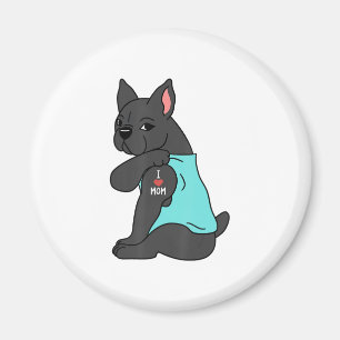 I Kärlek Mamma Tattoo Fransk Bulldog Funny Mors Da Magnet