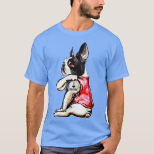 I Kärlek Mamma Tattoo Fransk Bulldog Hund Mors dag T Shirt