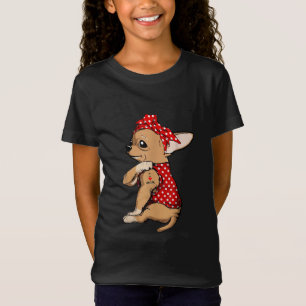 I Kärlek Mamma Tattoo Funny Chihuahua Hund Wearing T Shirt