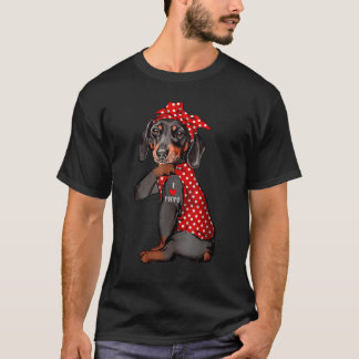 I Kärlek Mamma Tattoo Funny Dachshund Hund Wed Ban T Shirt