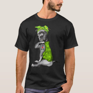 I Kärlek Mamma Tattoo Funny Pitbull Hund St Patric T Shirt