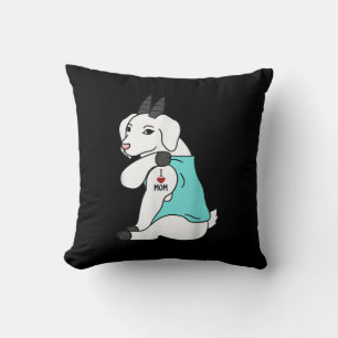 I Kärlek Mamma Tattoo Goat Funny Mors Day Pet Kudde