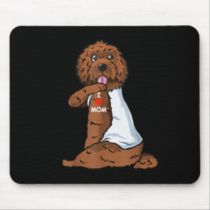 I Kärlek Mamma Tattoo Labradoodle Mamma Hund älska Musmatta