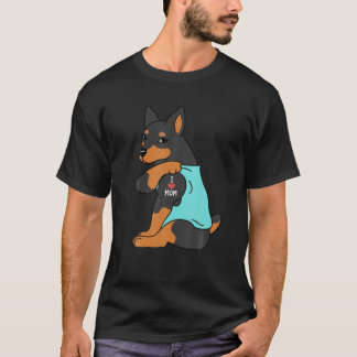 I Kärlek Mamma Tattoo Miniature Pinscher Funny Mor T Shirt