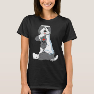 I Kärlek Mamma Tattoo Old English Sheepdog Mamma H T Shirt