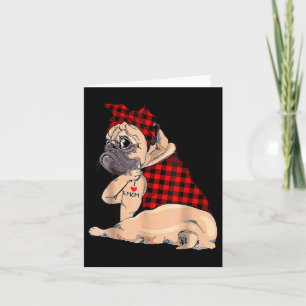I Kärlek Mamma Tattoo Pug Hundälskare Bandana Mor Kort