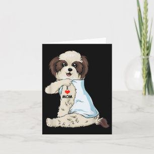 I Kärlek Mamma Tattoo Shih Tzu Mamma Hund älskare Kort
