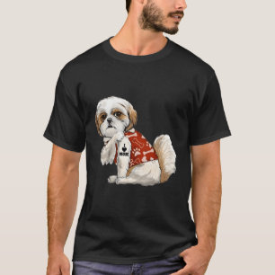 I Kärlek Mamma Tattoo Shih Tzu Mamma Mors dag T Shirt