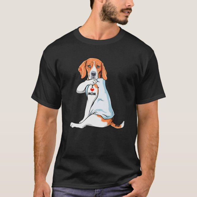 I Kärlek Mamma Tattoo Treeing Walker Coonhound Mam T Shirt (Framsida)
