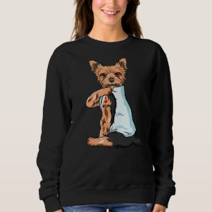 I Kärlek Mamma Tattoo Yorkshire Terrier Mamma Hund T Shirt