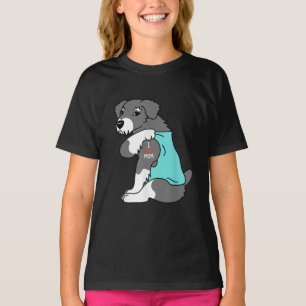 i kärlek mamma tatueringsschnauzer lustig mors dag t shirt
