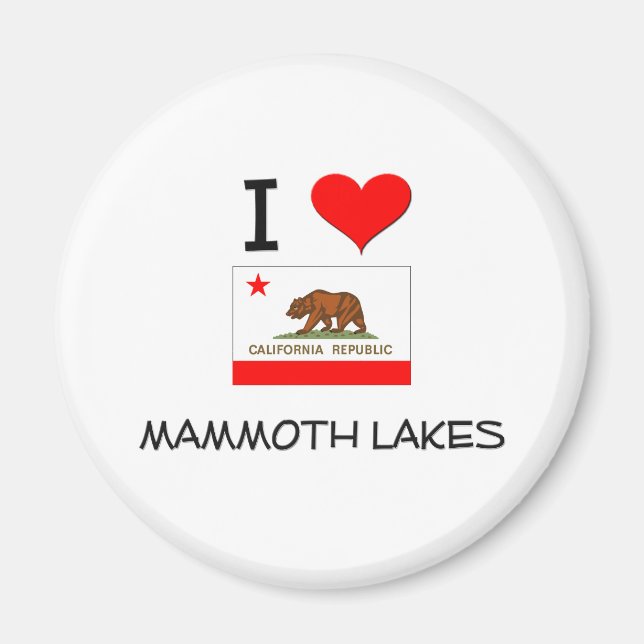 I Kärlek MAMMOTH SJÖAR California Magnet (Framsidan)