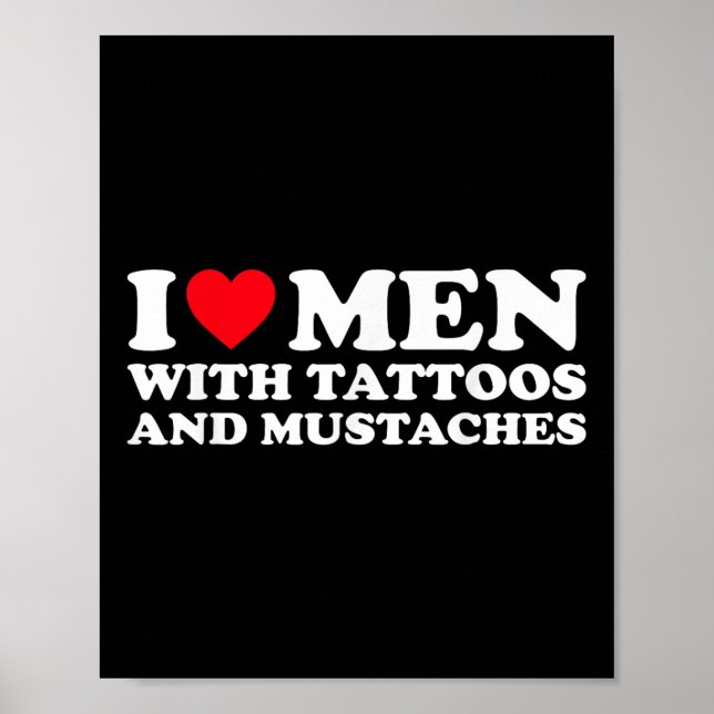 I Kärlek Manar med tatueringar och kräftdjur Poster (Framsidan)