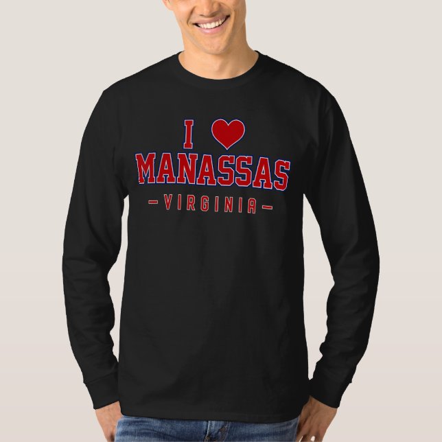 I Kärlek Manassas Virginia T Shirt (Framsida)