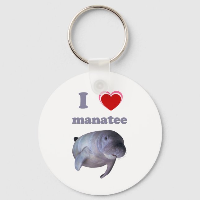 I Kärlek Manatee Nyckelring (Framsida)