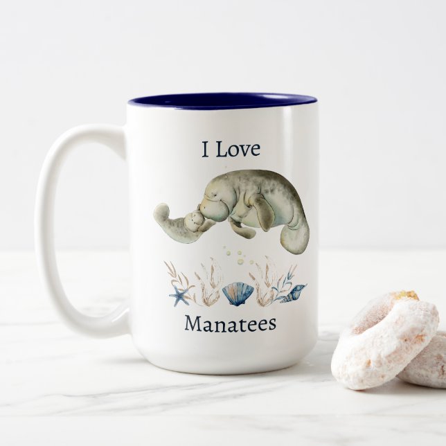 I Kärlek Manatees Mugg (Med munk)